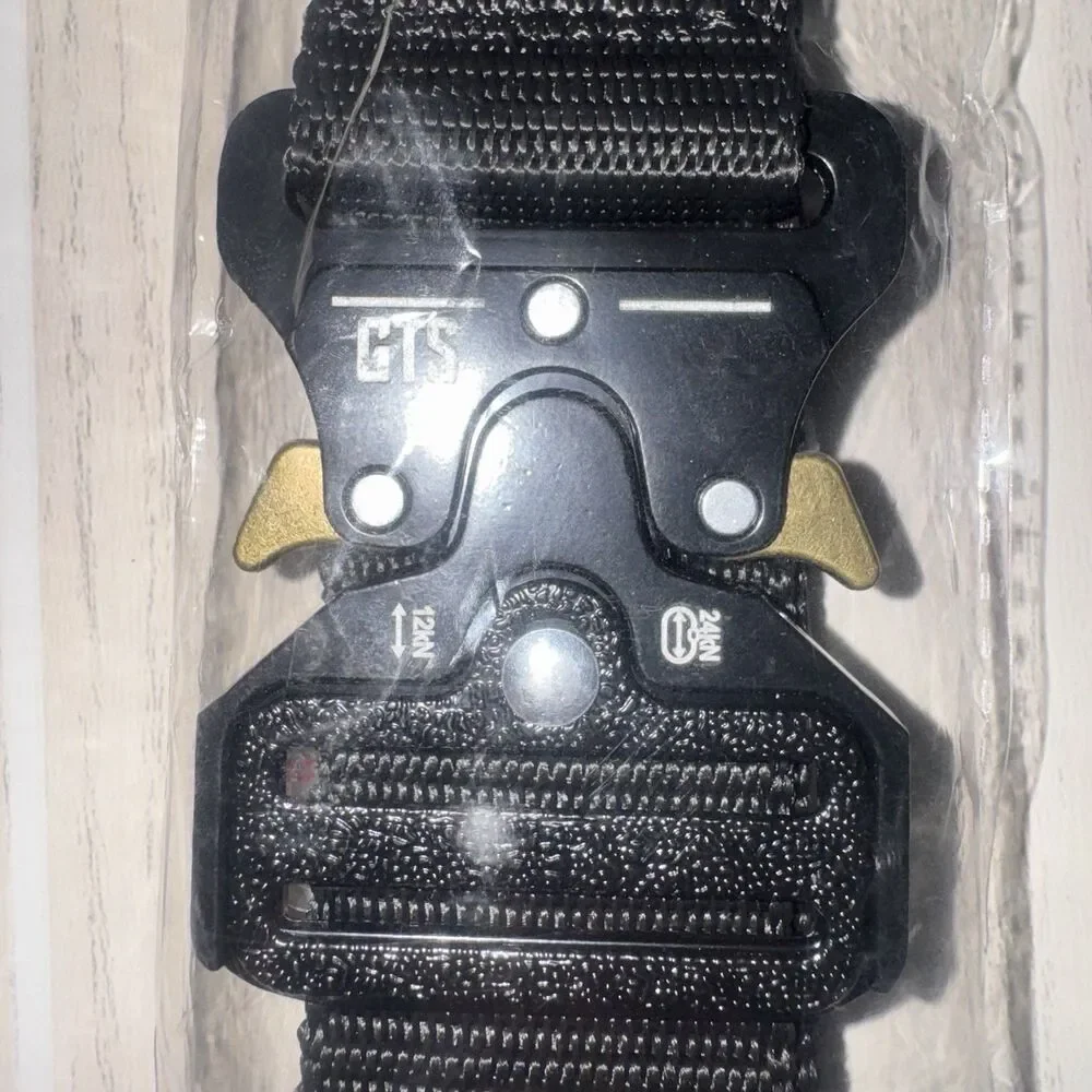 GTS Lightweight Black Duty Tactical Belt 1.25 Width w/Cobra Quick Release Buckle